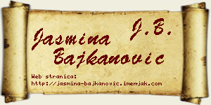Jasmina Bajkanović vizit kartica